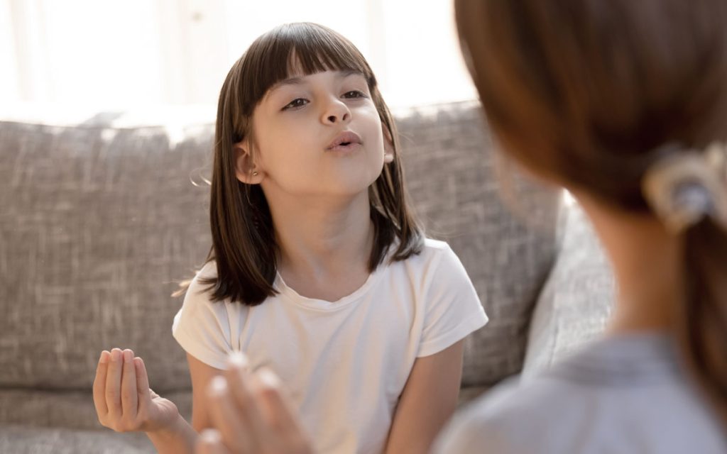 child talking